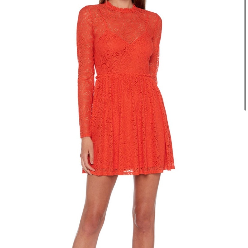 Paprika Bardot Sara Mini Dress